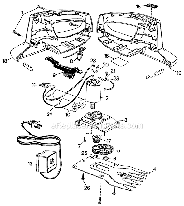Black and Decker 8288 Type 2 Utility Grass Shear Page A Diagram