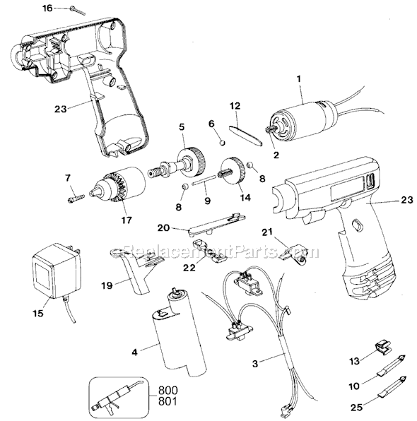 Black and Decker 9049A Type 2 9049 75th Anniversary Drill Page A Diagram