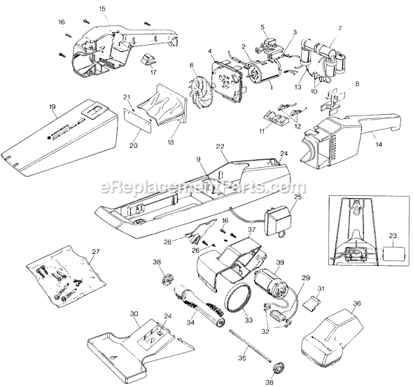 Black and Decker 9338 Type 2 Dustbuster Page A Diagram