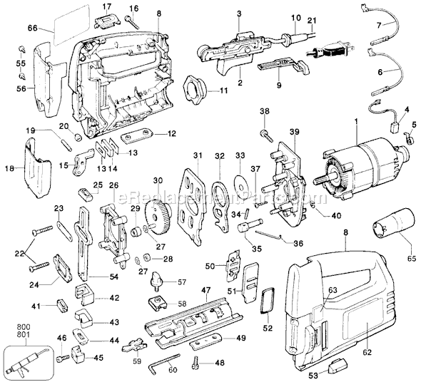 Black and Decker BD4200 Type 1 Variable Speed Jigsaw Page A Diagram