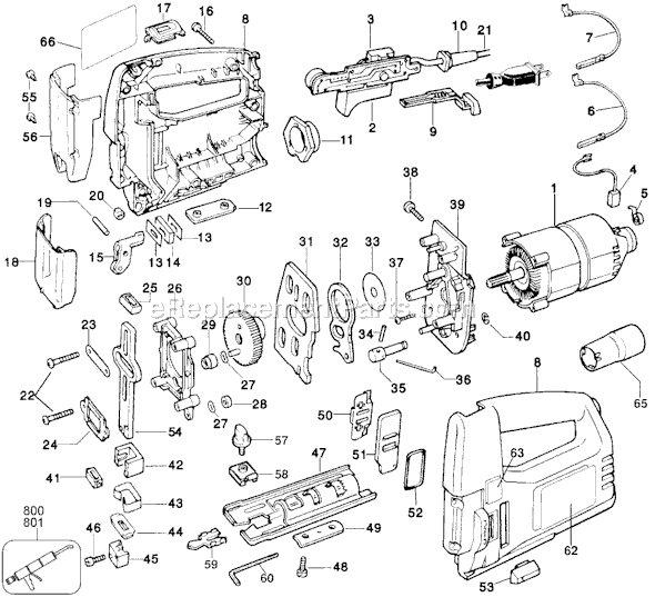 Black and Decker BD4200 Type 2 Variable Speed Jigsaw Page A Diagram
