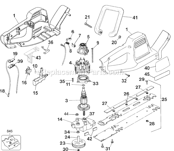 Black and Decker TR175 Type 3 17 Hedge Trimmer Page A Diagram