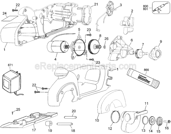 Black and Decker VP600 Type 1 Circular Saw Page A Diagram