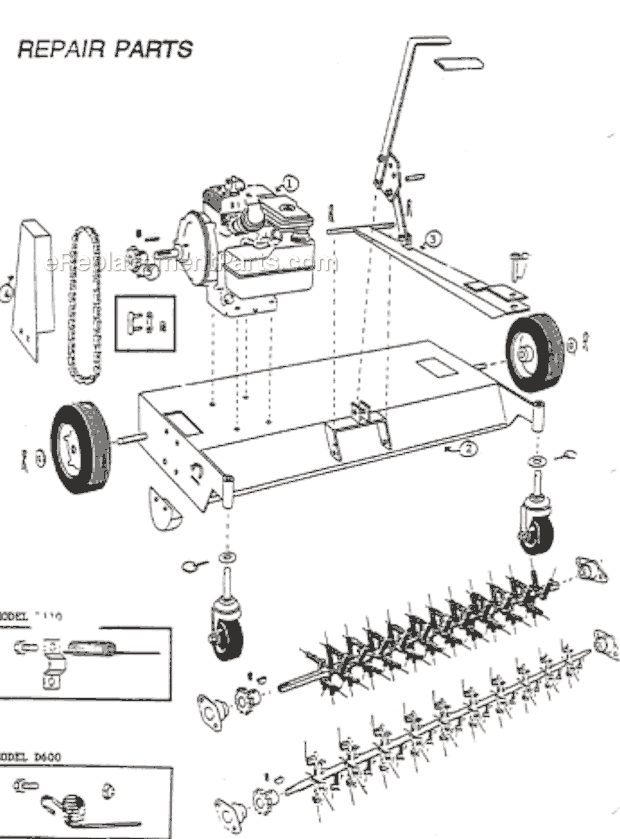 Bluebird D600 (2003-01) Power Rake Page A Diagram
