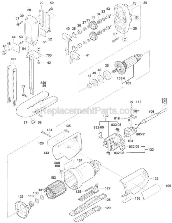 Bosch 1575A (0601575139) Foam Rubber Cutter Page A Diagram