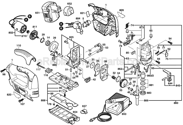 Bosch 52314 (0601598460) 14.4V Cordless Jig Saw Page A Diagram