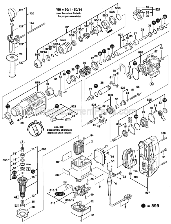 Bosch 11222EVS (0611222739) Rotary Hammer Page A Diagram