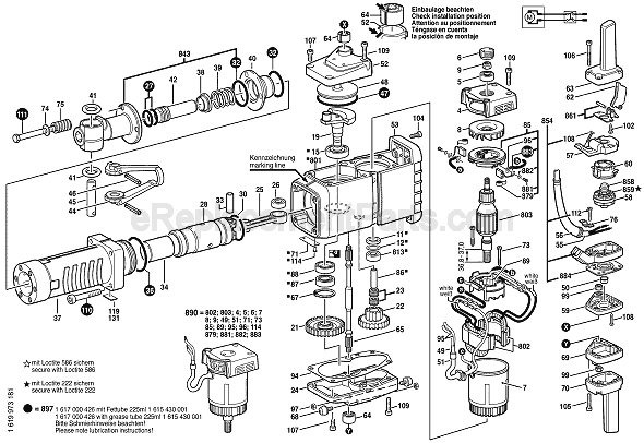 Bosch 11304 (0611304139) Demolition Hammer Page A Diagram