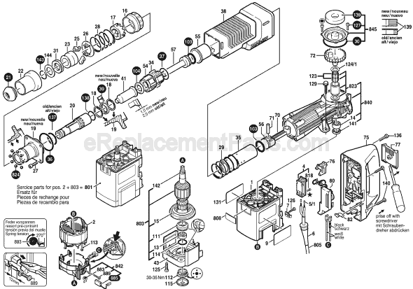 Bosch 11311EVS (0611311739) Demolition Hammer Page A Diagram