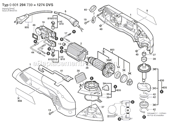 Bosch 1294VSK (0601294739) Corner / Detail Sander Page A Diagram