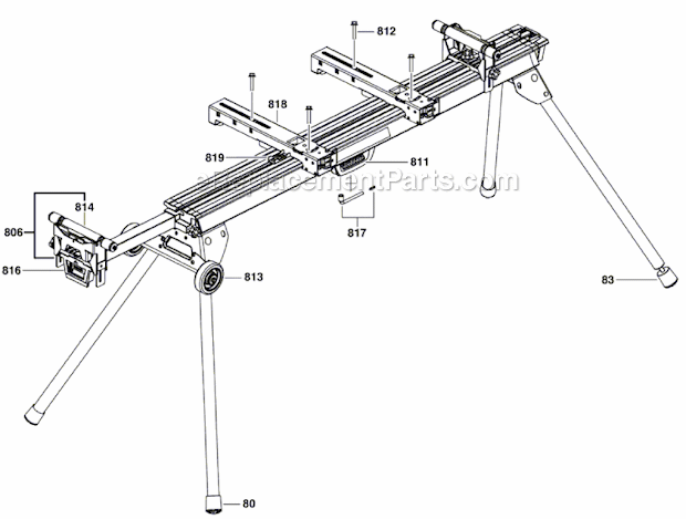 Bosch GTA 3800 (3601M24010) Compound Miter Saw Page A Diagram