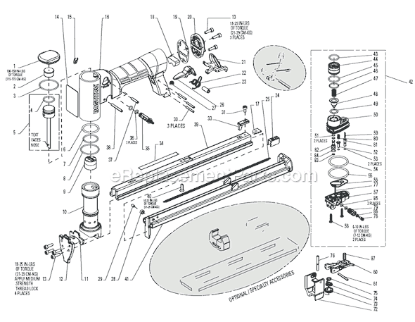 Bostitch 21680B-ALM Industrial Fine Wire Stapler Page A Diagram