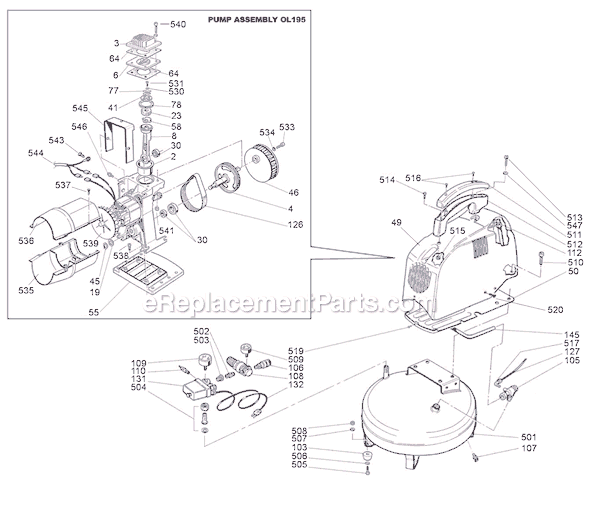 Bostitch CAP60P-OF Air Compressor Page A Diagram