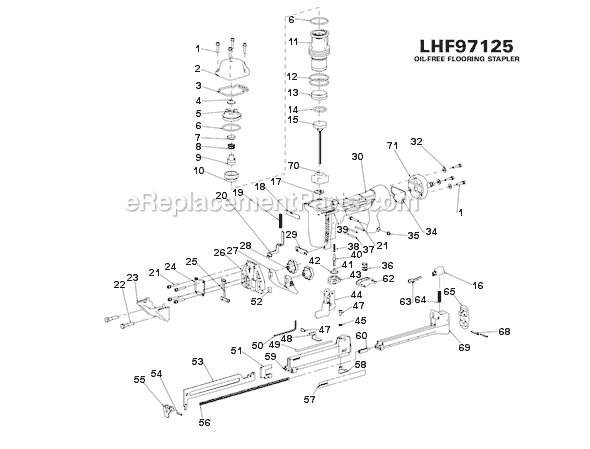 Bostitch LHF97125-2 Oil-Free Flooring Stapler Page A Diagram