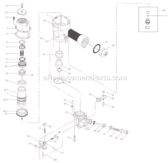 Bostitch N70CBPAL Coil-Fed Pneumatic Nailer Page A Diagram