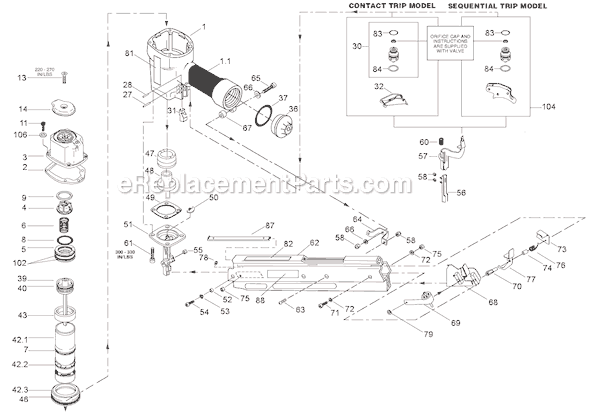 Bostitch N80SB Pneumatic Stick Nailer Page A Diagram