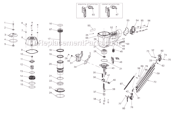 Bostitch N88WWB Pneumatic Stick Nailer Page A Diagram