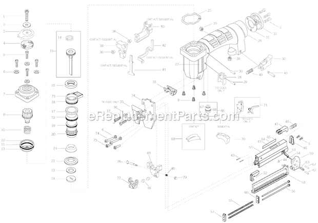 Bostitch S32SL-OC (Type 0) Pneumatic Stapler Page A Diagram