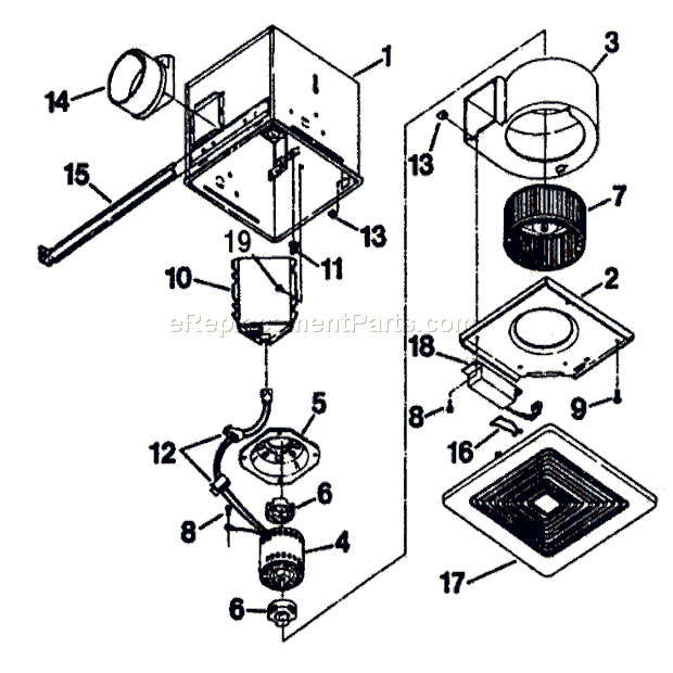 Broan MS130 Ventilation Fan Page A Diagram