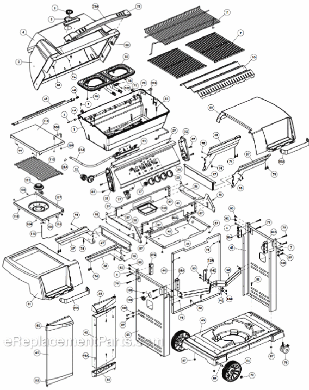 Broil King 9453-64C BBQ Grill Page A Diagram