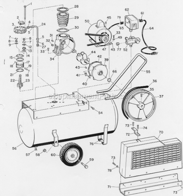 Campbell Hausfeld FL-330103 Air Compressor Page A Diagram