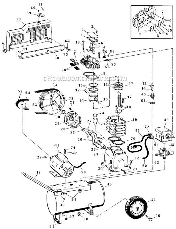 Campbell Hausfeld FL350401 Air Compressor Page A Diagram