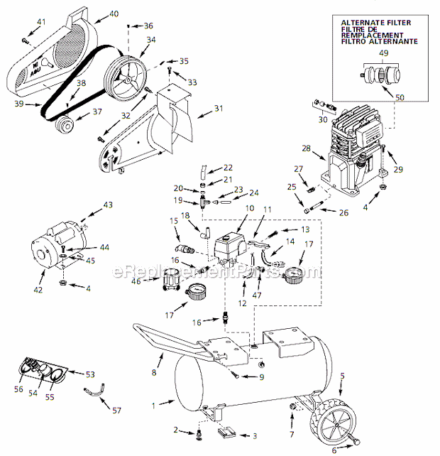 Campbell Hausfeld VT633300AJ Portable Air Compressor Page A Diagram