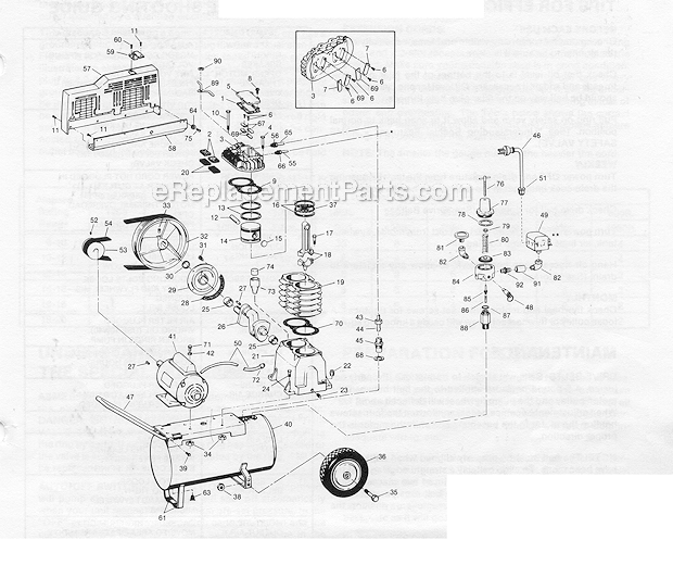 Campbell Hausfeld VT9102 Air Compressor Page A Diagram