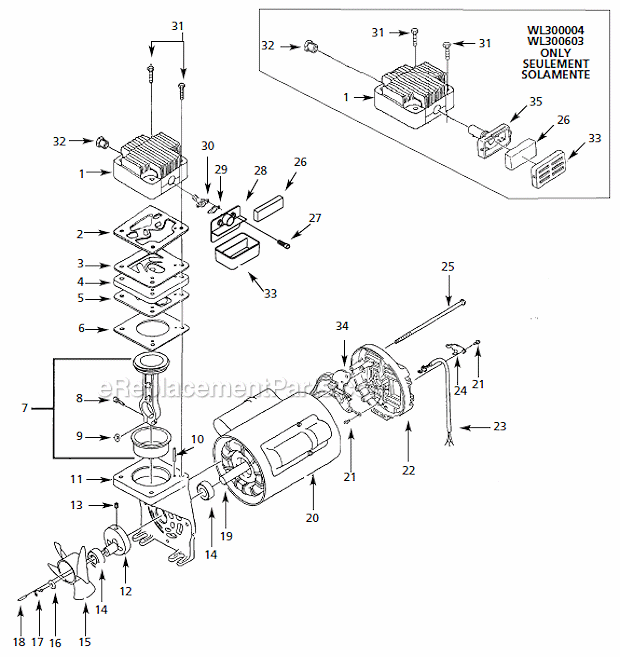 Campbell Hausfeld WL300604 Portable Air Compressor Page A Diagram