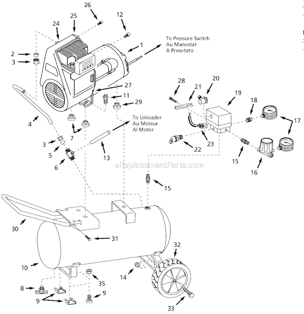 Campbell Hausfeld WL503501 Air Compressor Page A Diagram