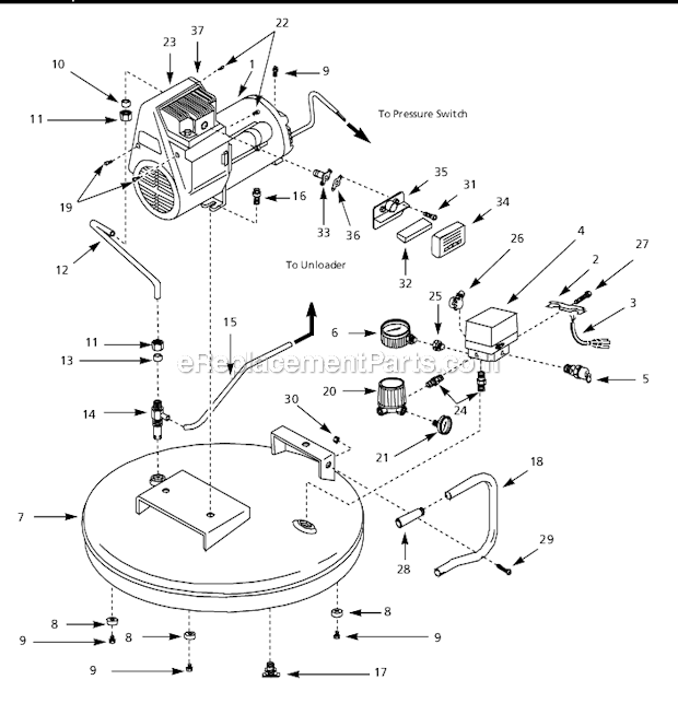 Campbell Hausfeld WL504308 Portable Air Compressor Page A Diagram