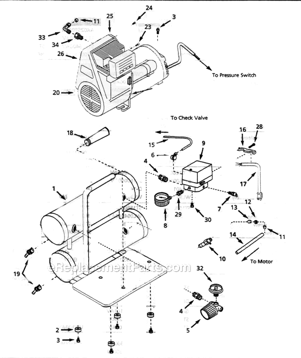 Campbell Hausfeld WL505102 (1997) Portable Air Compressor Page A Diagram