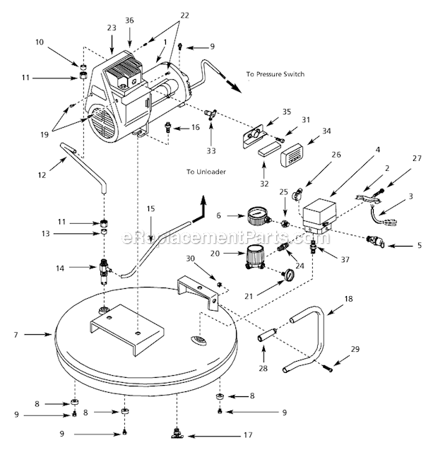 Campbell Hausfeld WL505203 Portable Air Compressor Page A Diagram