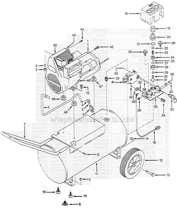 Campbell Hausfeld WL6003 Air Compressor Page A Diagram