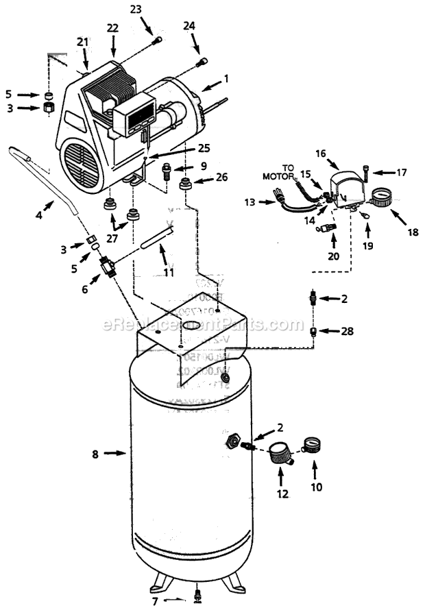 Campbell Hausfeld WL603000 Stationary Air Compressors Page A Diagram