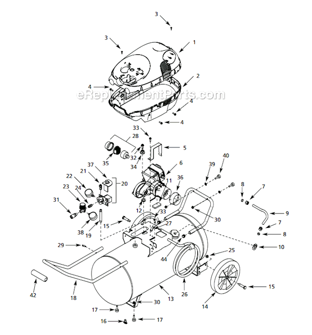 Campbell Hausfeld WL650903 (2006) Oilless Air Compressors Page A Diagram