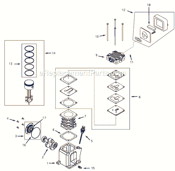 Campbell Hausfeld 3JR84 (2008) Speedaire Compressor Pump Page A Diagram