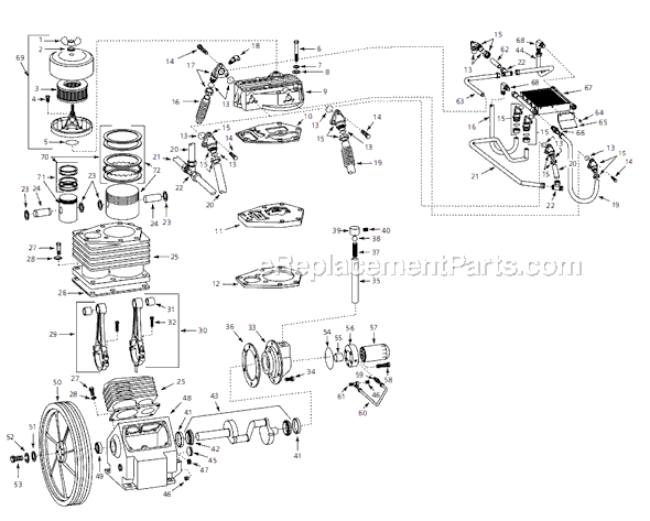 Campbell Hausfeld CI150000PP (2006) Air Compressor Pump Page A Diagram