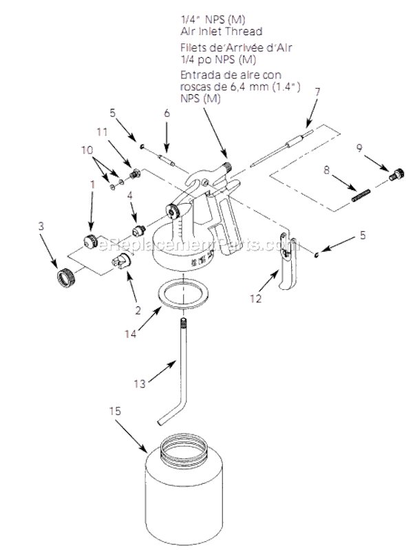 Campbell Hausfeld DH3200 (1999.06) Home Owner Spray Gun Page A Diagram
