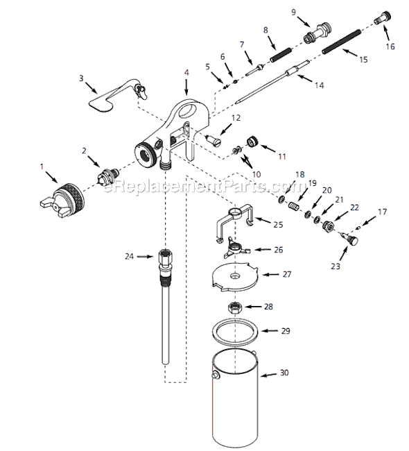 Campbell Hausfeld DH5500 (2007.08) Detail Spray Gun Page A Diagram