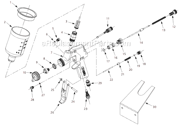 Campbell Hausfeld DH7600 (2002.07) Gravity Feed Spray Gun Page A Diagram