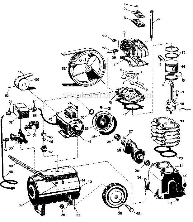 Campbell Hausfeld FL3104 Air Compressor Page A Diagram