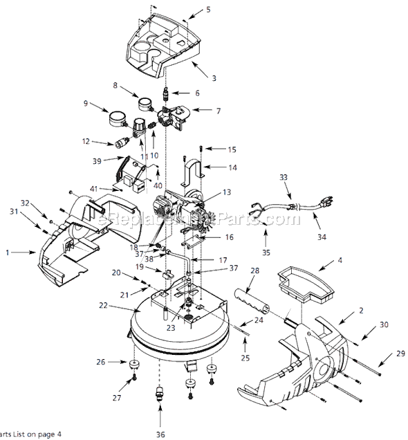 Campbell Hausfeld FP005402 (2005) Air Compressor Pump Page A Diagram