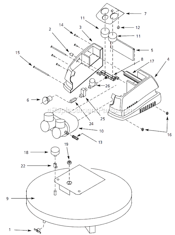 Husky FP2021 (2003) Portable Air Compressor Page A Diagram