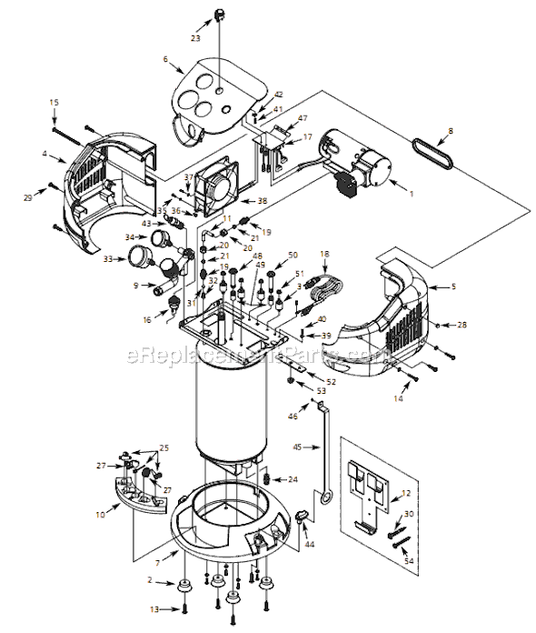 Campbell Hausfeld FP2051 (2004) Portable Air Compressor Page A Diagram