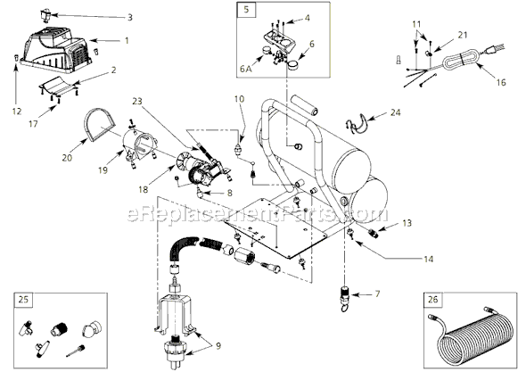 Campbell Hausfeld FP209599 (2007) Oilless Compressor Page A Diagram