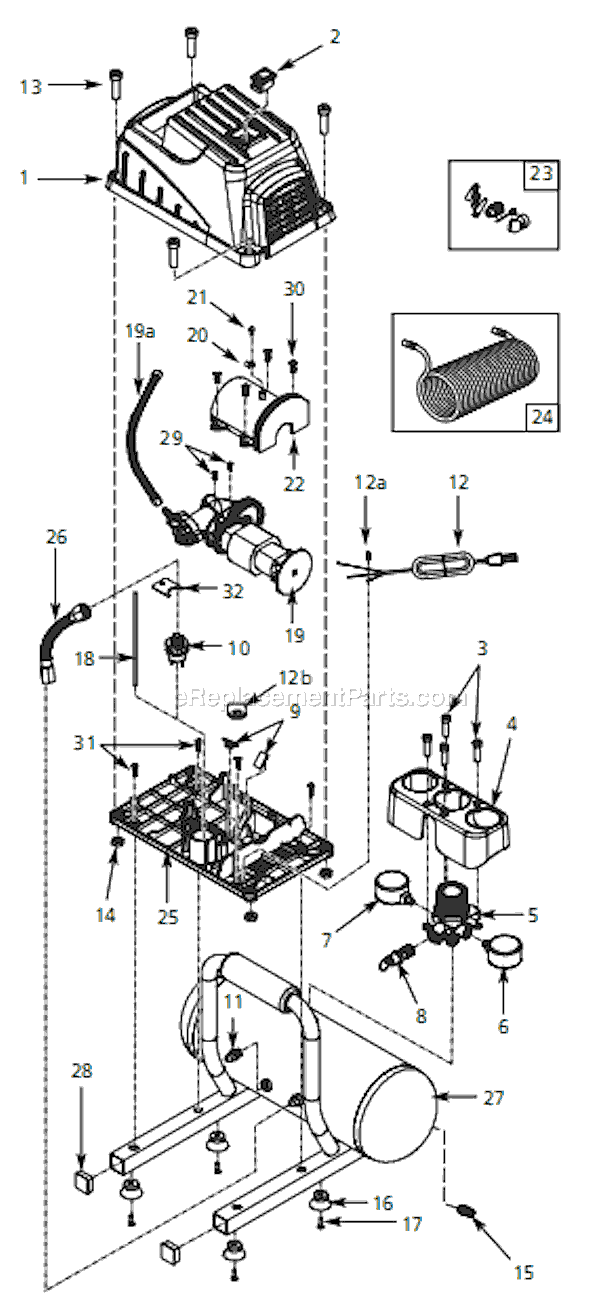 Campbell Hausfeld FP209800 Oilless Compressor Page A Diagram