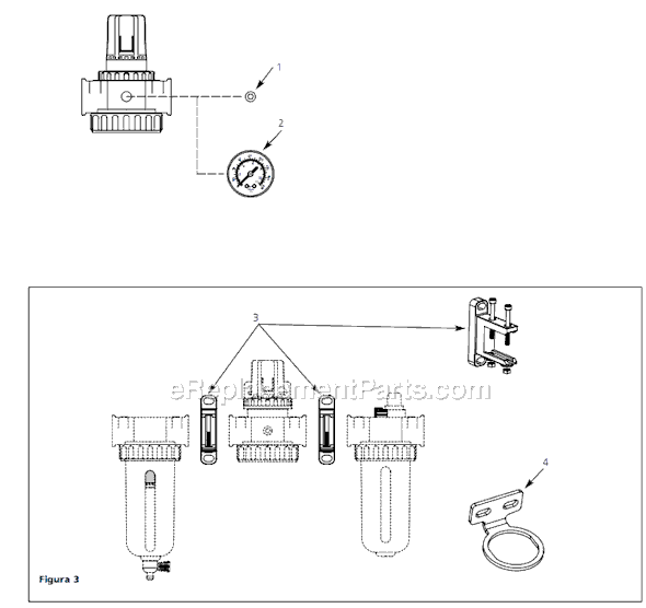 Campbell Hausfeld PA212303 (2006.04) Pressure Regulator Page A Diagram