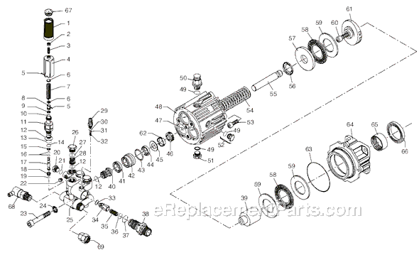 Campbell Hausfeld PM244600SJ Pressure Washer Pump Page A Diagram
