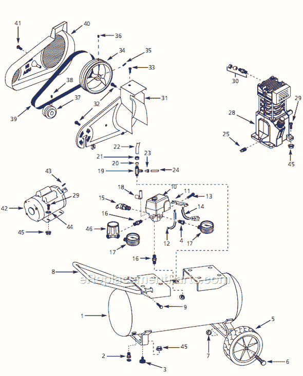 Campbell Hausfeld VS401103 (2000) Portable Air Compressors Page A Diagram